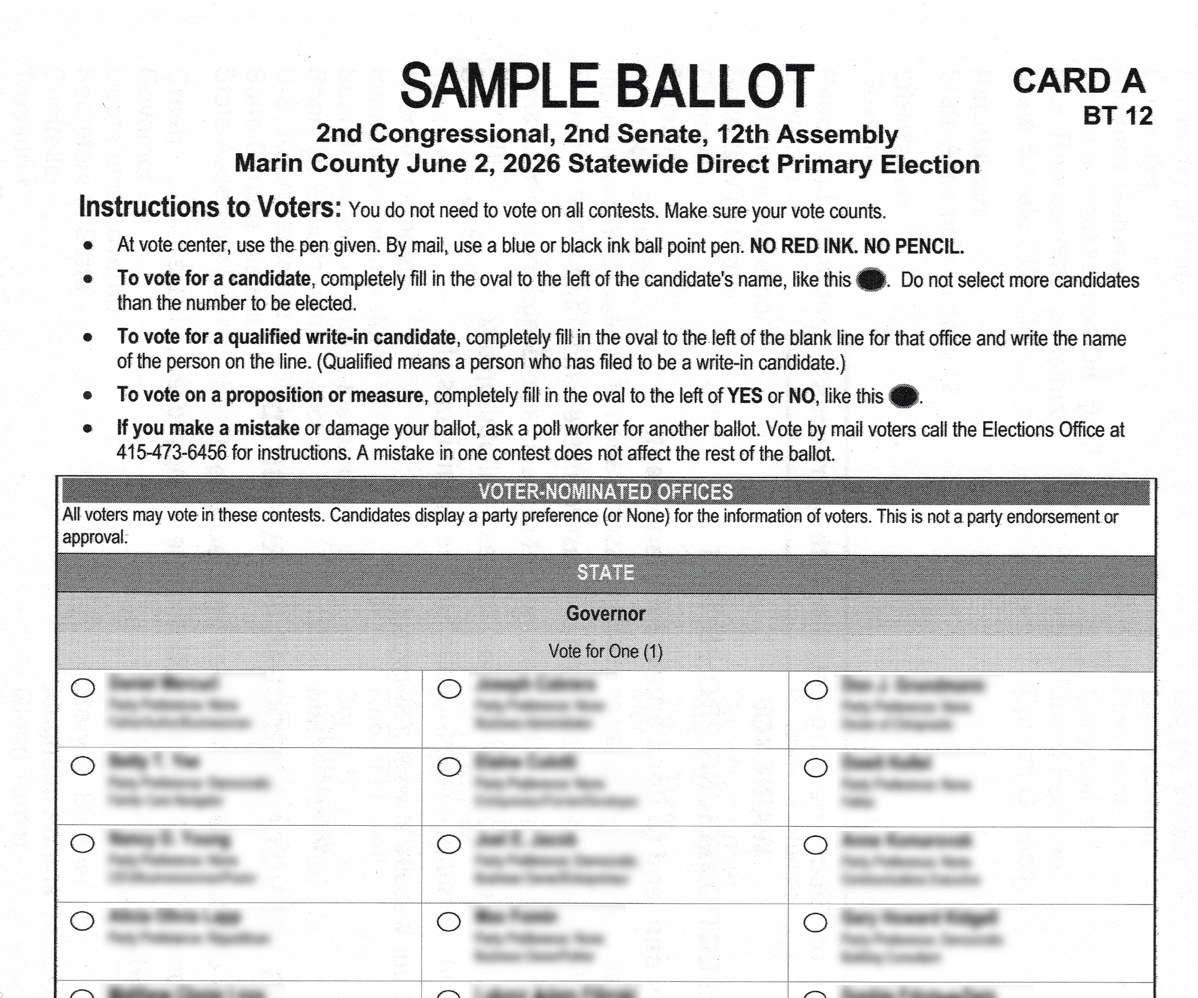 Endorsees on Ballot